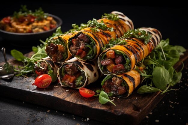 Grilled Veggie Wrap per barbecue