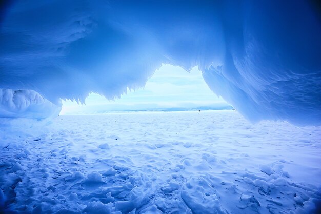 grotta di ghiaccio inverno congelato natura sfondo paesaggio