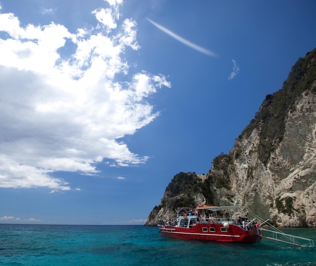 Grotte blu sull'isola di Zante in Grecia