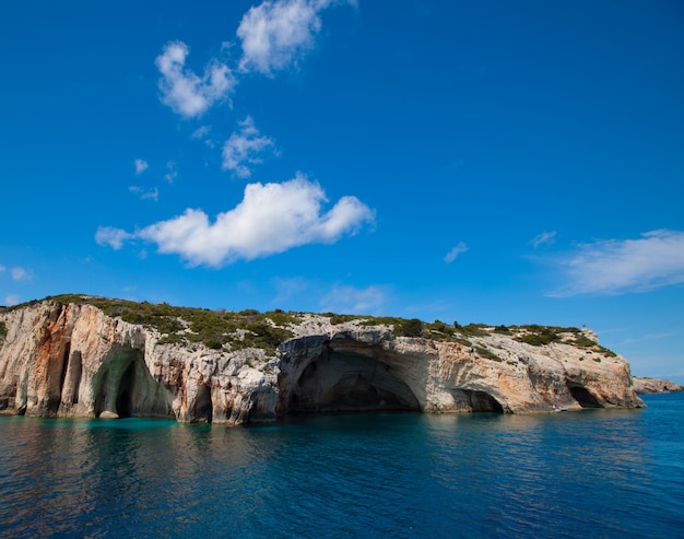 Grotte blu sull'isola di Zante