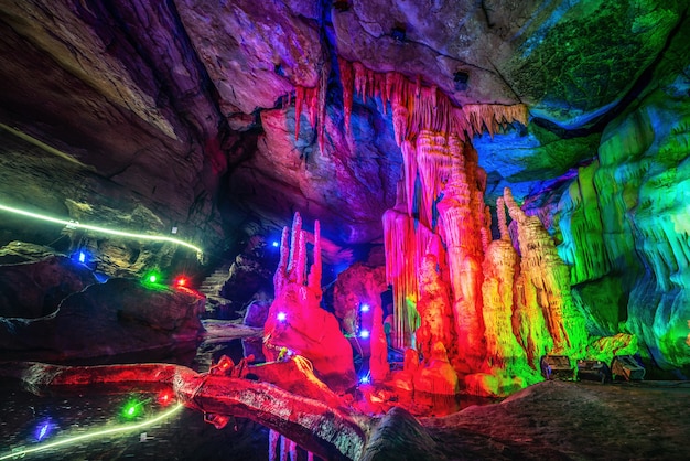 Grotte sotterranee nella città di Xintai, Cina