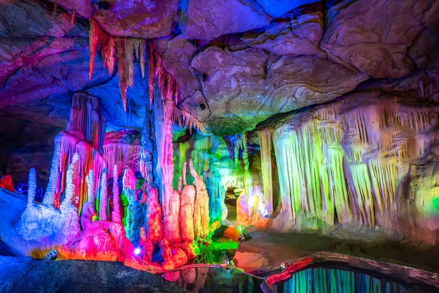 Grotte sotterranee nella città di Xintai, Cina