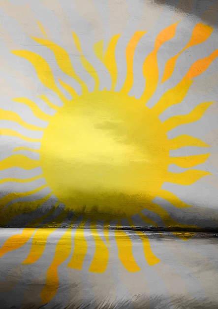 Grunge astratto eclettico tramonto pittura stampabile su tela