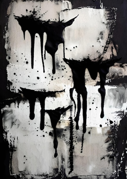 Grunge nero pittura astratta sfondo moderno arte