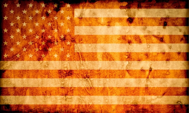 Grungy Old Paper background e texture bandiera Stati Uniti d'America