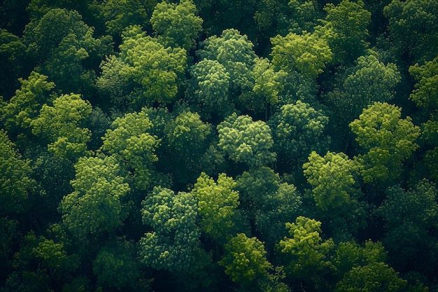 Gruppo di alberi nella foresta