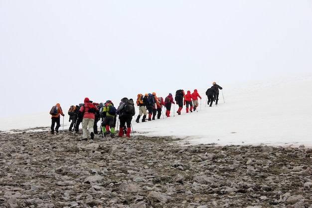 gruppo di alpinisti