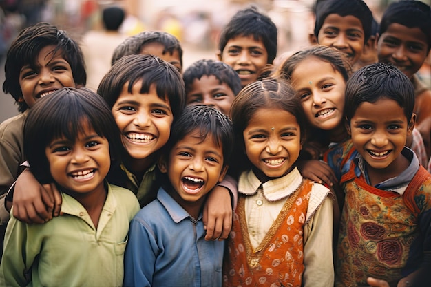 Gruppo di bambini felici