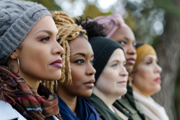 Gruppo di donne in solidarietà AI generativa