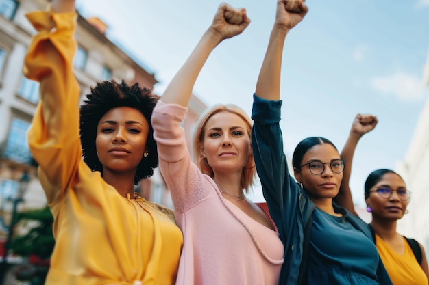 Gruppo di donne unite in unità AI generativa