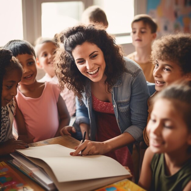 Gruppo di foto gratis di bambini africani che prestano attenzione alla classe