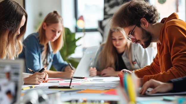 Gruppo di persone che collaborano su a