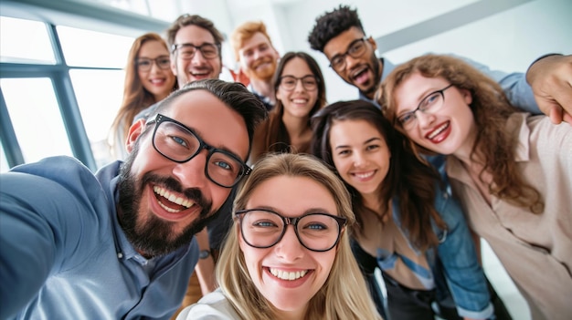 Gruppo di persone che scattano una foto