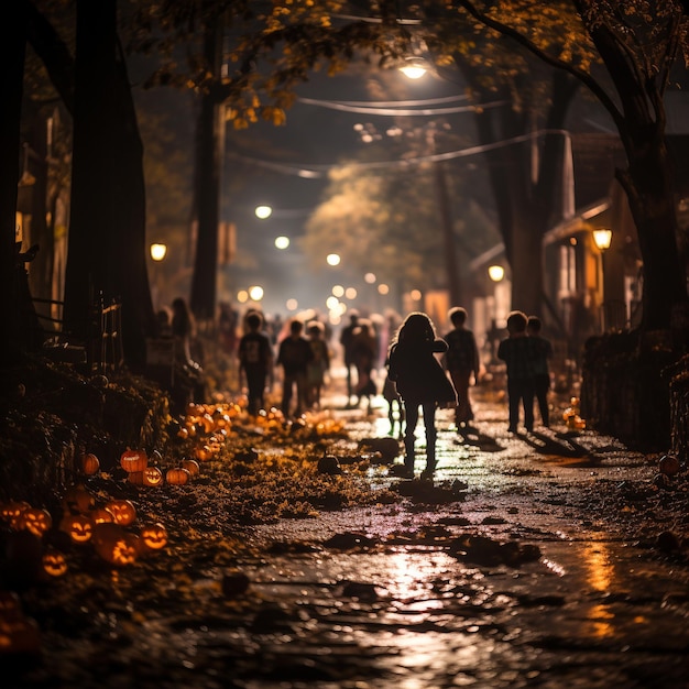 gruppo di persone vestite ad Halloween