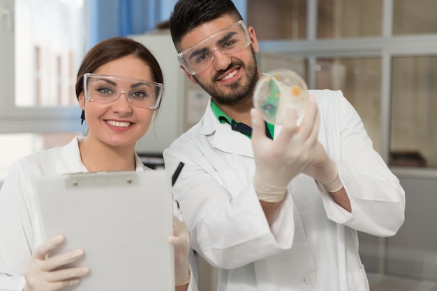 Gruppo Di Scienziati Che Lavorano Al Laboratorio