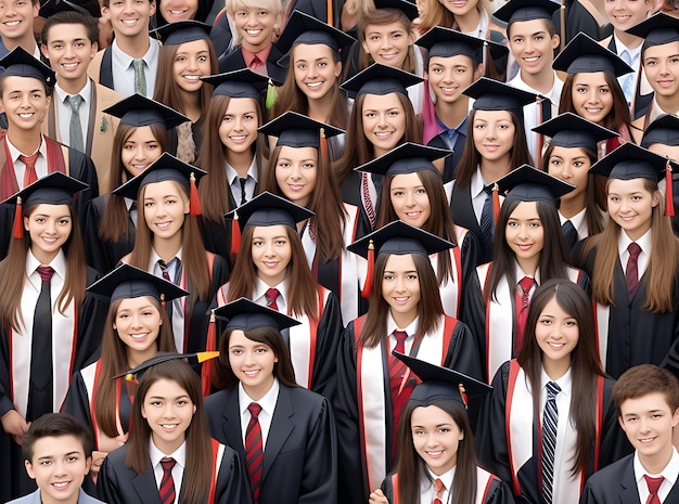 Gruppo di studenti che festeggiano la laurea