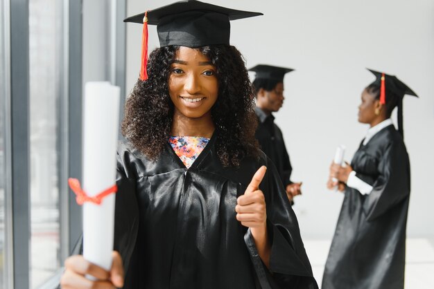 Gruppo di studenti laureati afro-americani