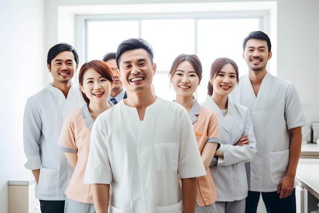 gruppo professionale eterogeneo di professioni di persone asiatiche