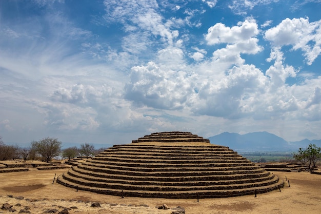 Guachimontones piramidi sito archeologico tradizione Teuchitlan a Guadalajara Jalisco Messico