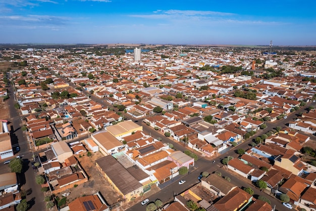 Guaira Sao PauloBrasile Circa agosto 2022 Veduta aerea della città di Guaira nello stato di San Paolo