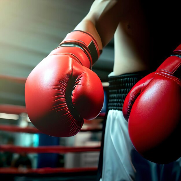 Guanti da boxe che i pugili devono indossare quando colpiscono il ring o mentre praticano Muay Thai