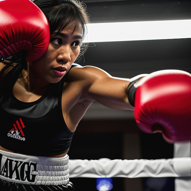 Guanti da boxe che i pugili devono indossare quando colpiscono il ring o mentre praticano Muay Thai