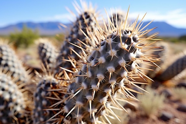 Guarda da vicino le spine di un cactus cholla