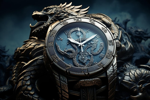 Guardiano dei regni celesti orologio dei draghi cinesi
