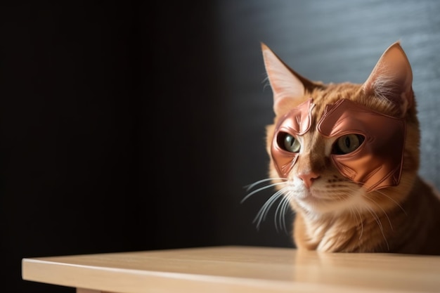 Guardiano felino Un gatto in abito eroico protegge la notte con grazia