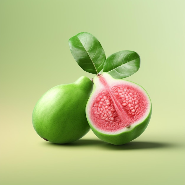 Guava su sfondo bianco