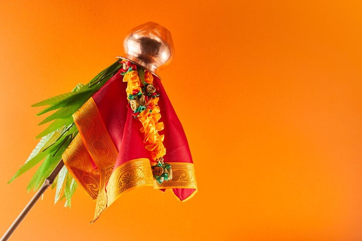 Foto gudi padwa celebrazione del capodanno lunare dell'india