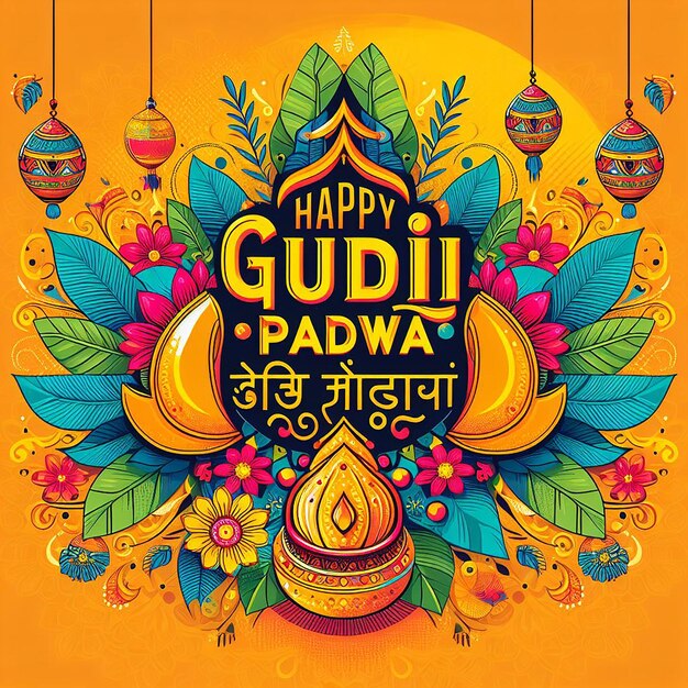 Gudi padwa Immagine di sfondo foto generata da AI