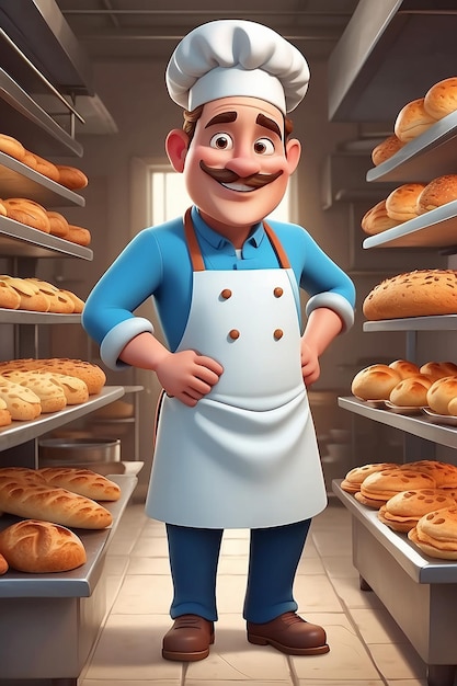 Guida all'illustrazione dell'animazione 3D dei personaggi dei cartoni animati Baker