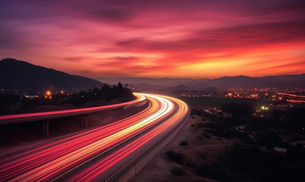 Guida notturna Le luci offuscate dei trasporti urbani