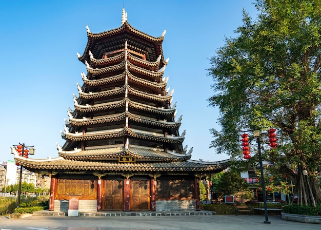 Gulou nell'antica città di Jinxiu Jingxi GuangxiTraduzione cinese Drum Tower