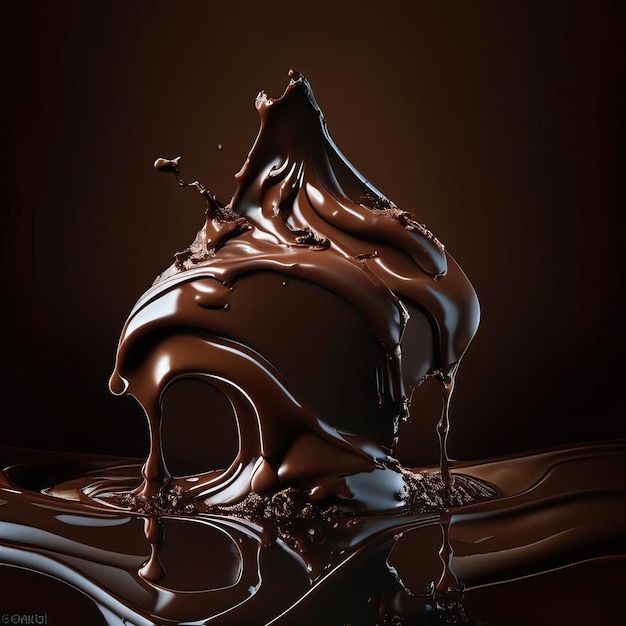 Gustosa fantasia al cioccolato generata dall'intelligenza artificiale