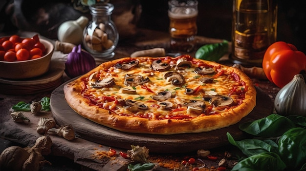Gustosa pizza tradizionale italiana fatta in casa