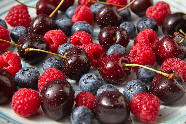 Gustosi frutti estivi come concetto di dieta biologica pulita
