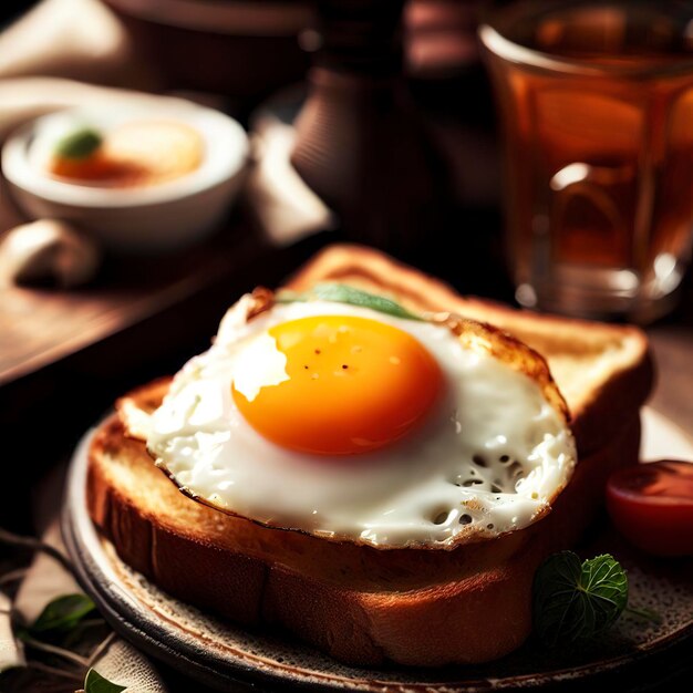 Gustosi toast con uovo fritto