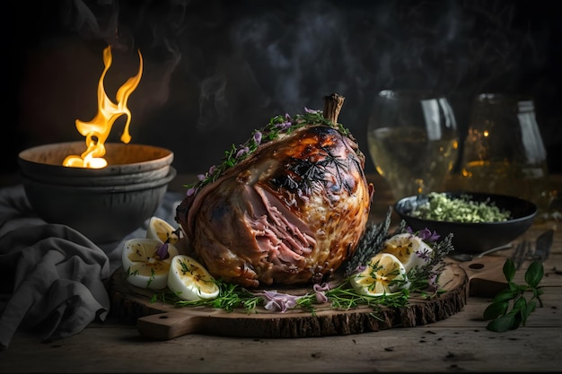 Gustoso garretto alla griglia come piatto regionale fotografia di cibo