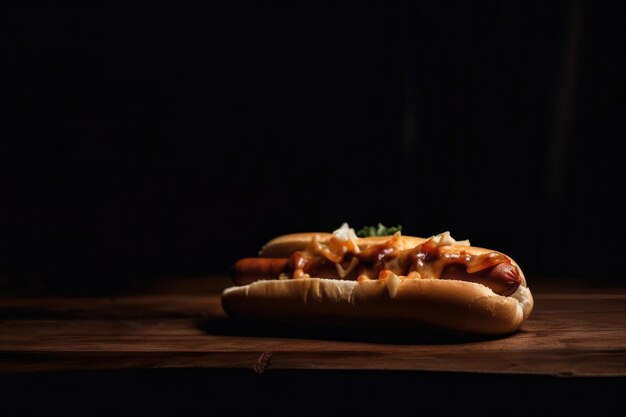 Gustoso hot dog Illustrazione AI GenerativexA