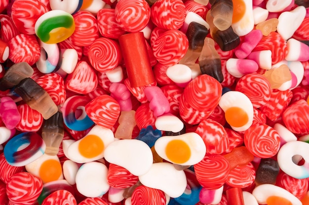 Gustoso mix di caramelle colorate in gelatina
