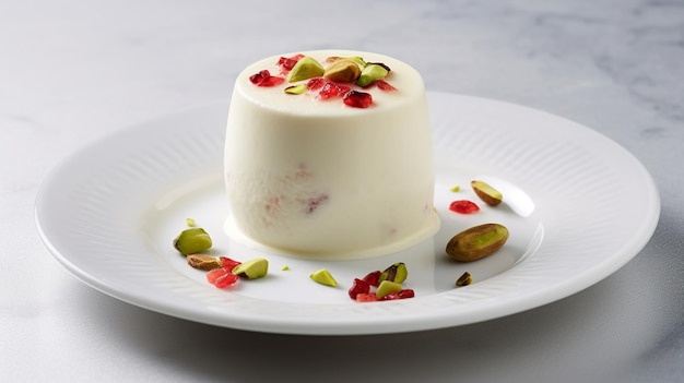 Gustoso scoop malai kulfi con noci dy su sfondo trasparente