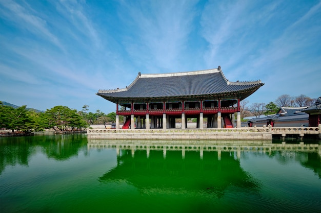 Gyeonghoeru Pavillion Royal Banquet Hall nel palazzo Gyeongbokgung, Seoul