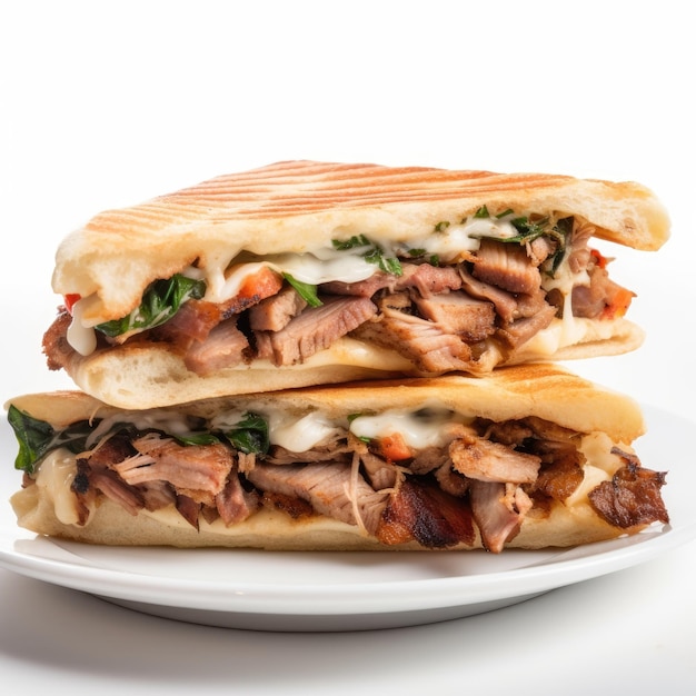 Gyro Sandwich isolato su bianco IA generativa