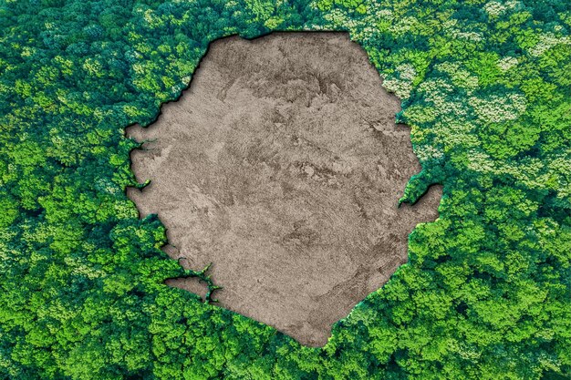 Habitat sostenibile Mappa della Sierra Leone, concetto di ambiente