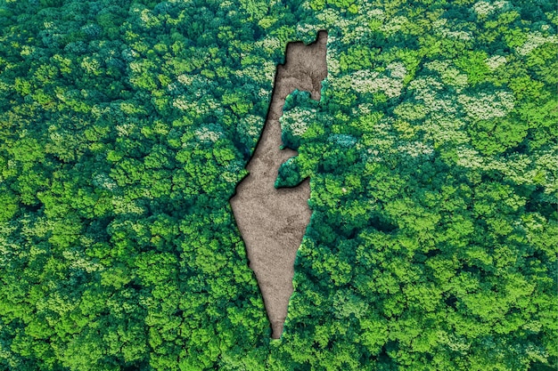 Habitat sostenibile Mappa di Israele, concetto di ambiente