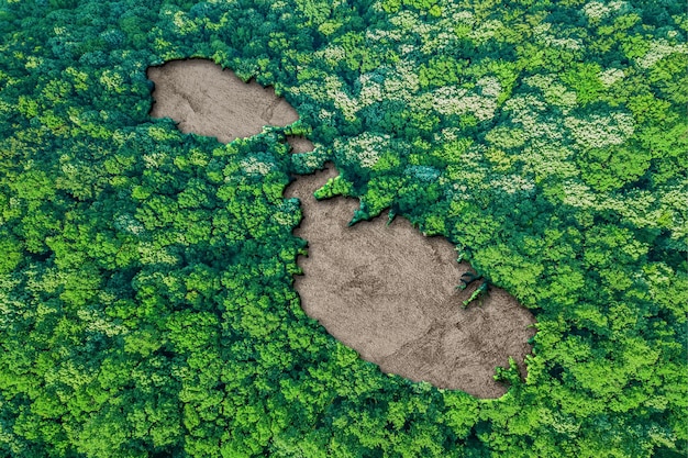 Habitat sostenibile Mappa di Malta, concetto di ambiente