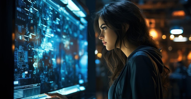 hacker di intelligenza artificiale donna