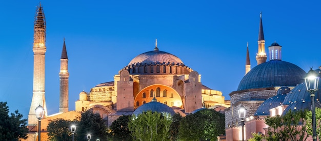 Hagia Sophia di notte Istanbul Turchia